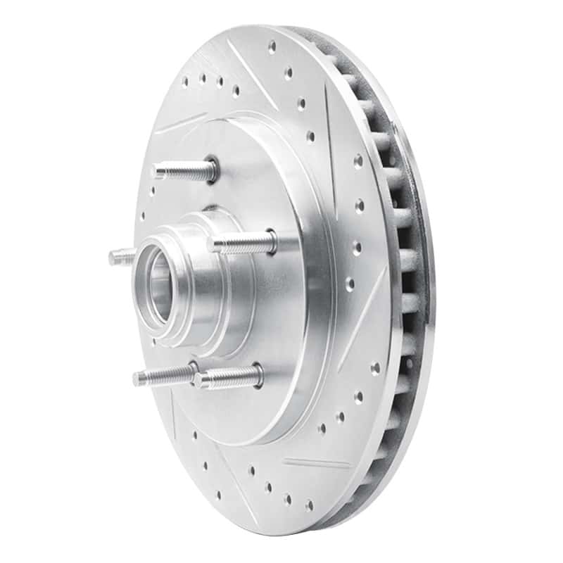 R1 Concepts — R1 97-00 Ford F-150 RWD Front Right Drilled & Slotted Silver Brake Rotor
R1 Brake Rotor Drill - view 2