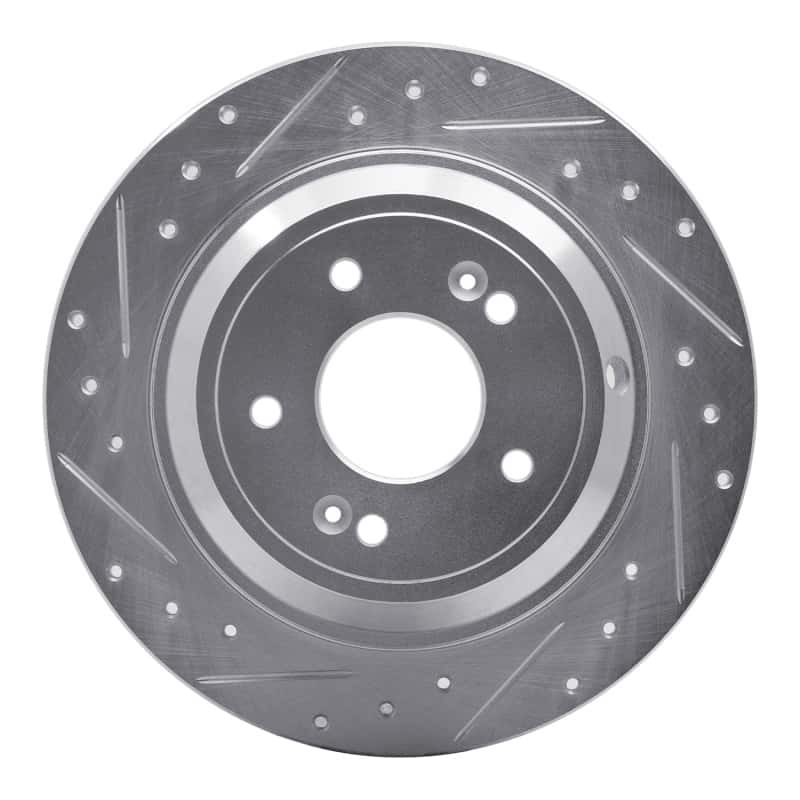 R1 Concepts — R1 09-20 Genesis G80 Rear Left Drilled & Slotted Silver Brake Rotor
R1 Brake Rotor Drill - view 1
