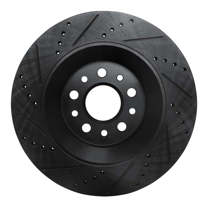 R1 Concepts — R1 2017-2024 Maserati Ghibli Rear Right Drilled & Slotted Black Brake Rotor
R1 Brake Rotor Drill - view 5