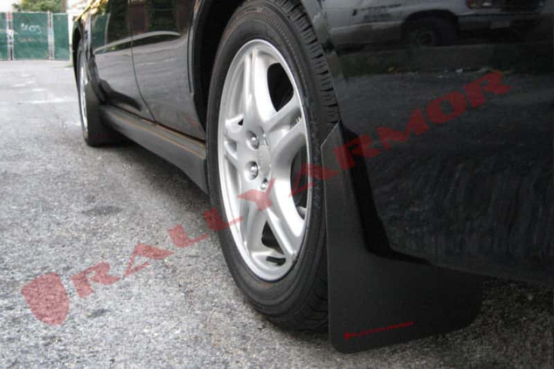 Rally Armor — Rally Armor 02-07 Subaru WRX/STI/RS/2.5i (Wagons Req. Mod.) Basic Black Mud Flap w/Black Logo
Mud Flap - view 3