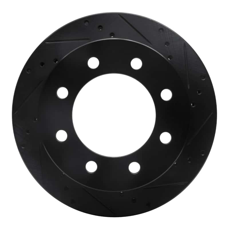R1 Concepts — R1 00-02 Dodge Ram 2500 Front Right Drilled & Slotted Black Brake Rotor
R1 Brake Rotor Drill - view 1