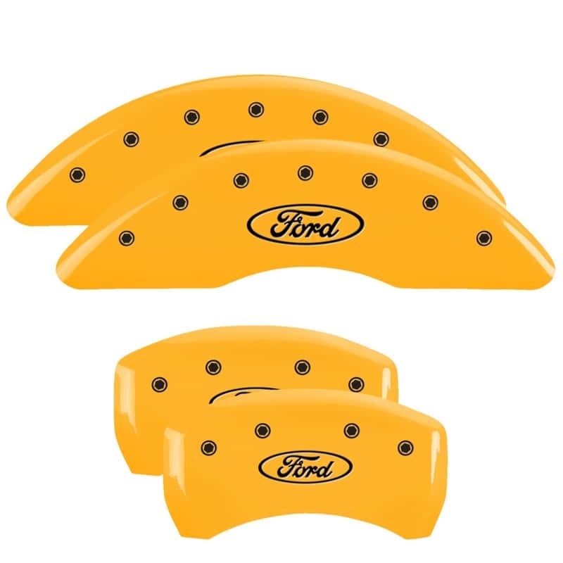 MGP — MGP 4 Caliper Covers Engraved Front & Rear Oval Logo/Ford Yellow Finish Black Char 21-22 Ford Edge
Caliper Covers - view 2