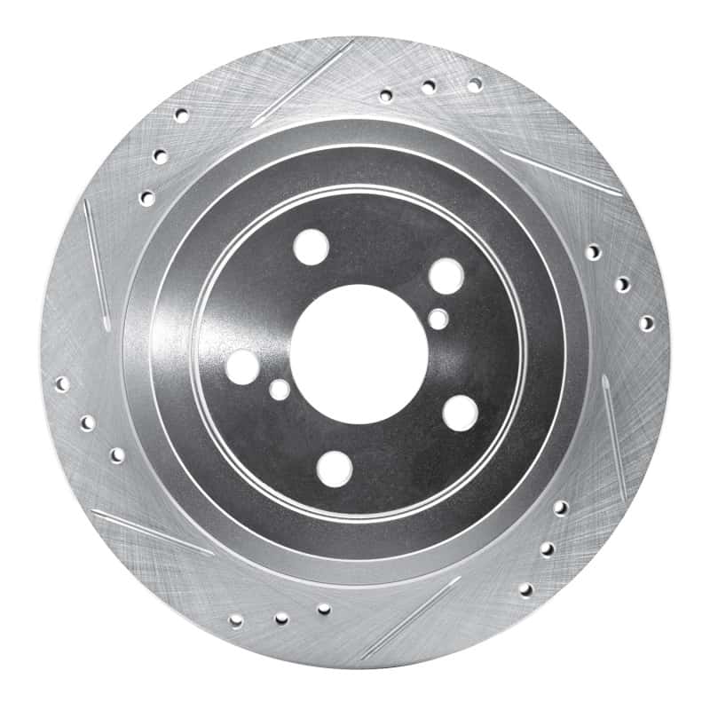 R1 Concepts — R1 05-09 Subaru Impreza Rear Left Drilled & Slotted Silver Brake Rotor
R1 Brake Rotor Drill - view 1