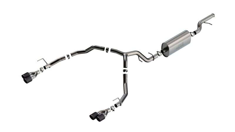 Borla — Borla 21-22 Chevrolet Tahoe 5.3L V8 2/4WD 4DR 3in/2.75in Touring Cat-Back Exhaust -Carbon Fiber Tips
Cat-Back System - view 1