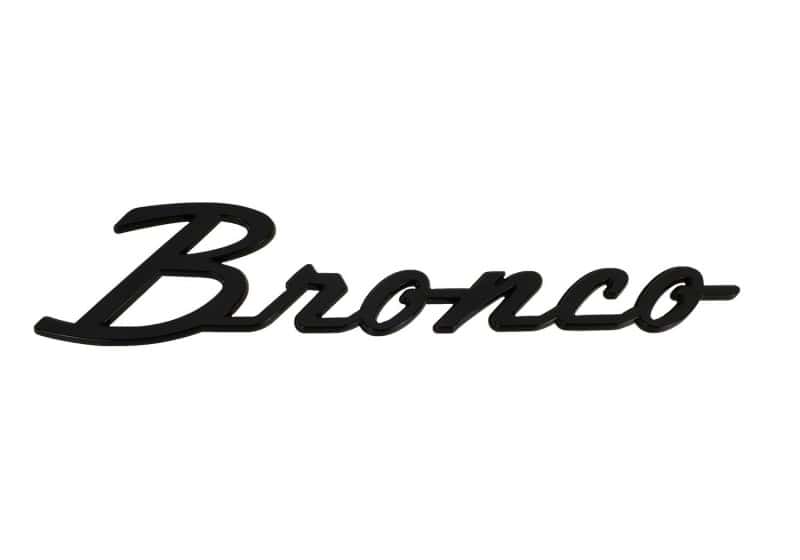 Ford Racing — Ford Racing 21-24 Bronco Classic Script Fender Badge Kit - Gloss Black
Decal - view 3