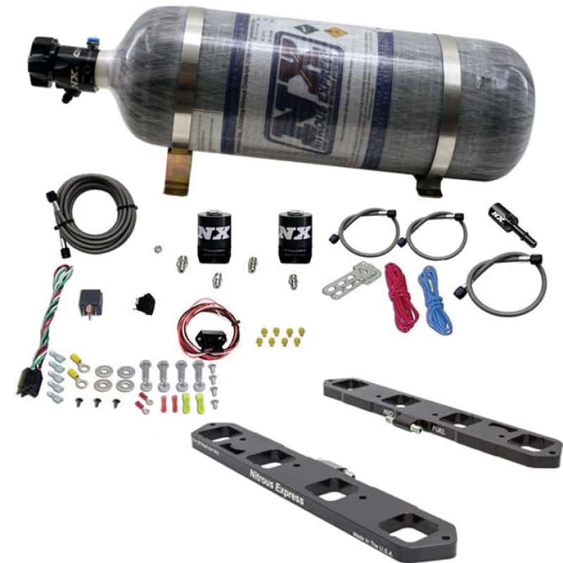Nitrous Express — Nitrous Express Chrysler/Dodge 5.7L/6.1/L6.4L Hemi Direct Port Plate System w/12lb Bottle
Injection System Kit
N2OSys - view 1
