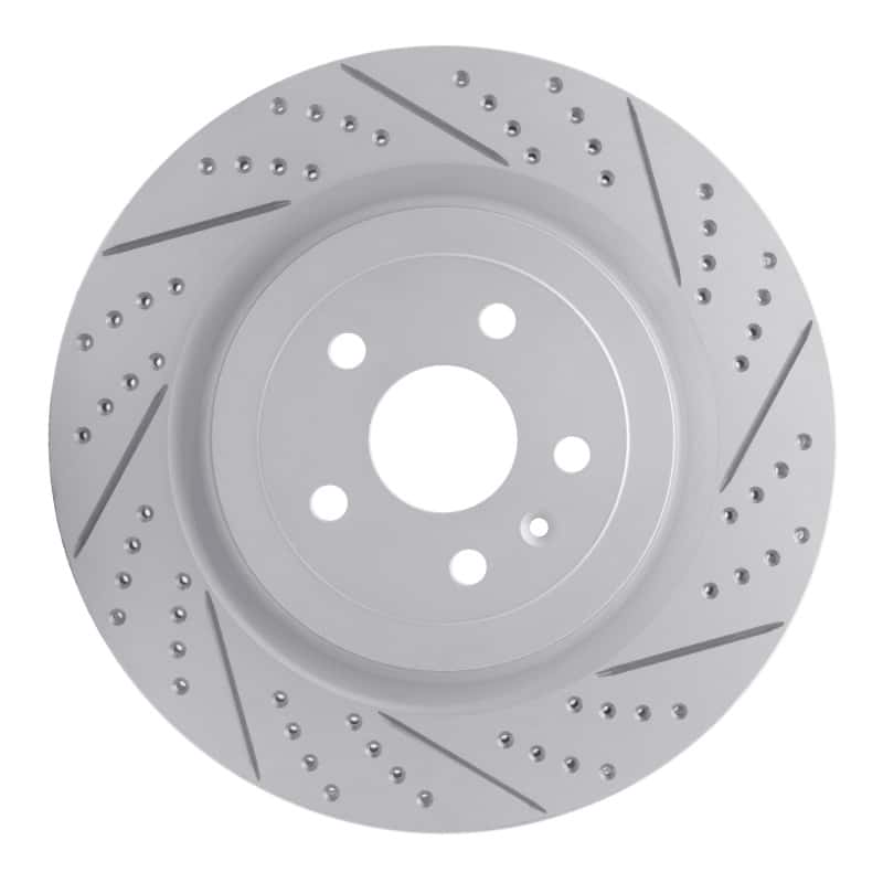R1 Concepts — R1 09-24 Cadillac Cts Rear Right Drilled & Slotted Geo-Carbon Rotor - view 1