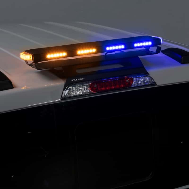 Putco — Putco 24In Universal 24In Tri Color Hornet Light (Amber/Blue/White) - LED Stealth Rooftop Strobe Bar - view 2