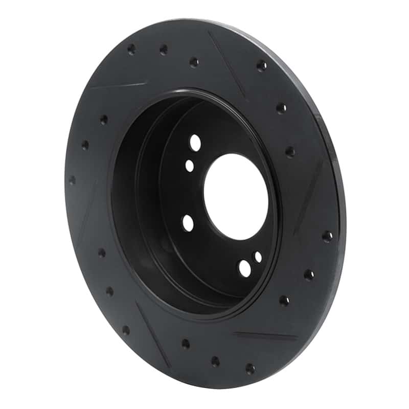 R1 Concepts — R1 87-15 Chrysler Crossfire Rear Left Drilled & Slotted Black Brake Rotor
R1 Brake Rotor Drill - view 4