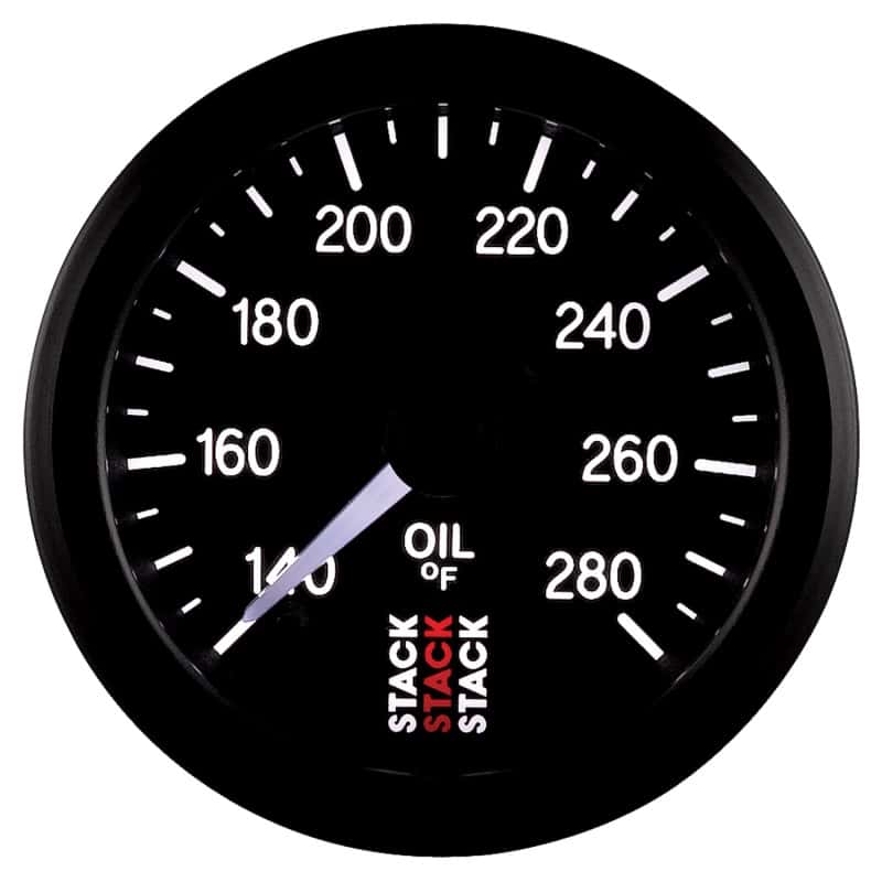 AutoMeter — Autometer Stack 52mm 140-280 Deg F 1/8in NPTF Male Pro Stepper Motor Oil Temp Gauge - Black
Ga OT ProStpr B 280F - view 4