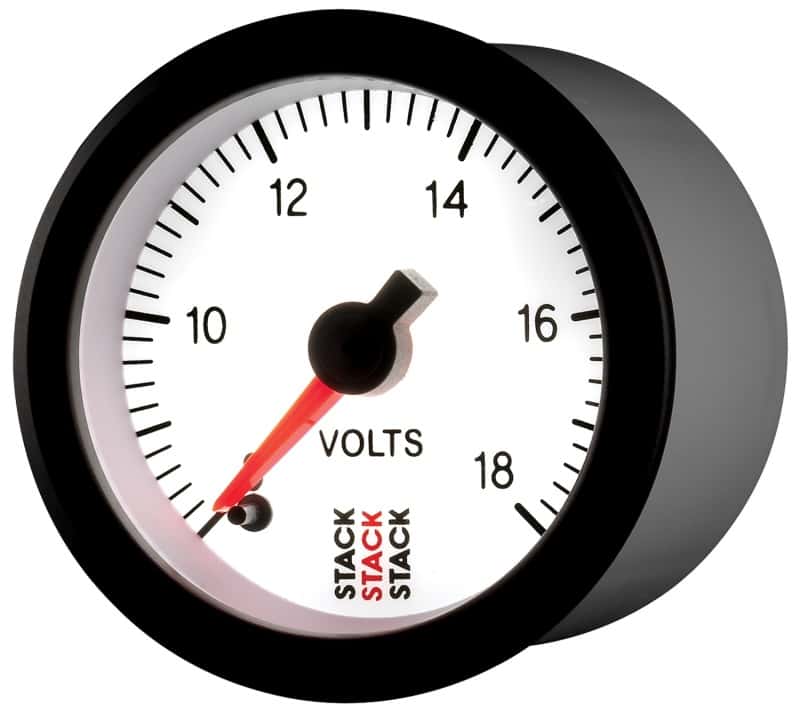 AutoMeter — Autometer Stack 52mm 8-18V Pro Stepper Motor Battery Voltage Gauge - White
Ga Vlt ProStpr W 18v - view 3