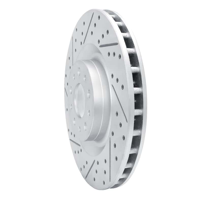 R1 Concepts — R1 14-19 Fiat 500L Front Left Drilled & Slotted Geo-Carbon Rotor - view 2