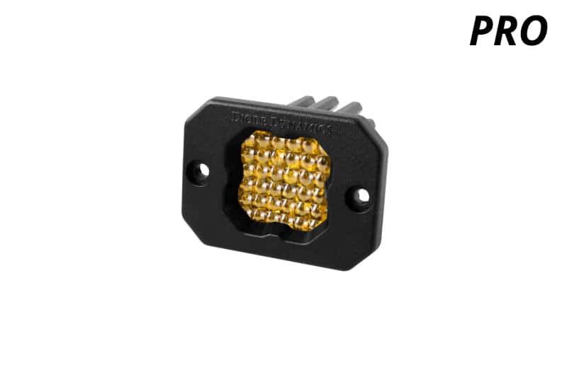 Diode Dynamics — Diode Dynamics Stage Series C1 LED Pod Pro - Yellow Flood Flush ABL Each - view 2