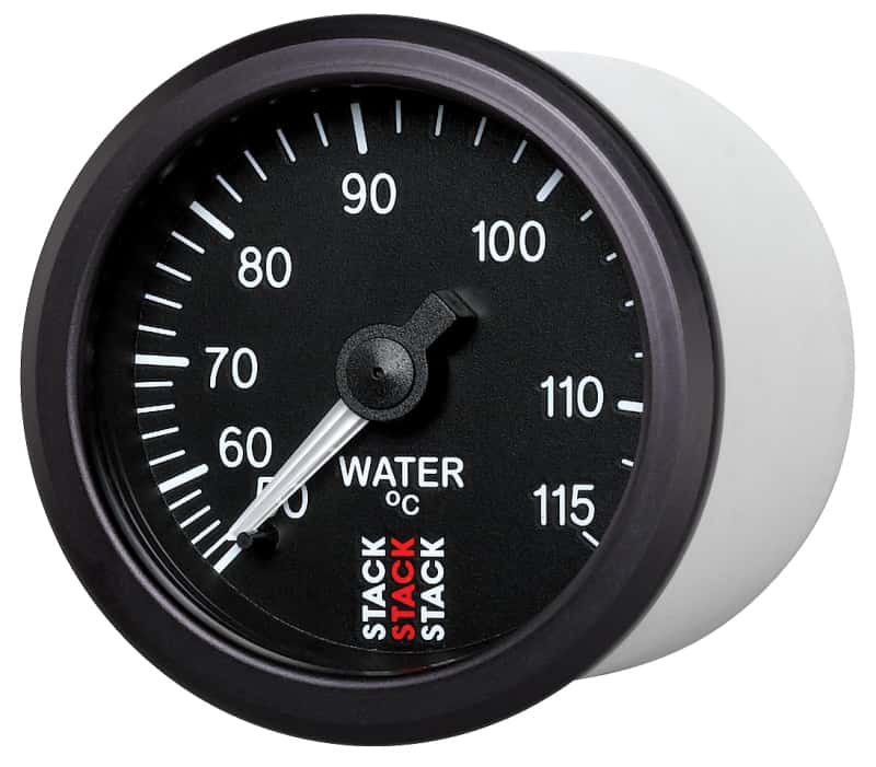 AutoMeter — Autometer Stack Instruments 52mm 50-115 Celsius 3/8 BSPT (M) Mechanical Water Temp Gauge - Black
Ga WTmp Mech Bk 115C - view 2