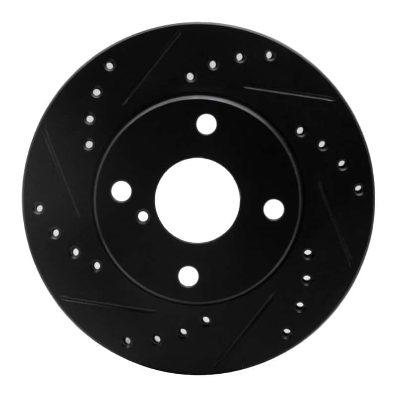 R1 Concepts — R1 90-93 Mazda Miata Front Left Drilled & Slotted Black Brake Rotor
R1 Brake Rotor Drill - view 1