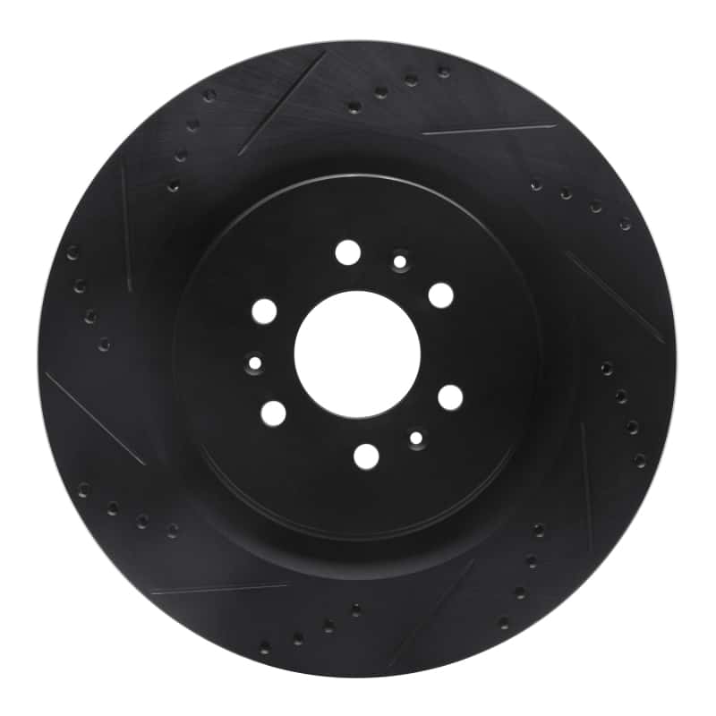 R1 Concepts — R1 04-11 Cadillac STS Rear Left Drilled & Slotted Black Brake Rotor
R1 Brake Rotor Drill - view 1