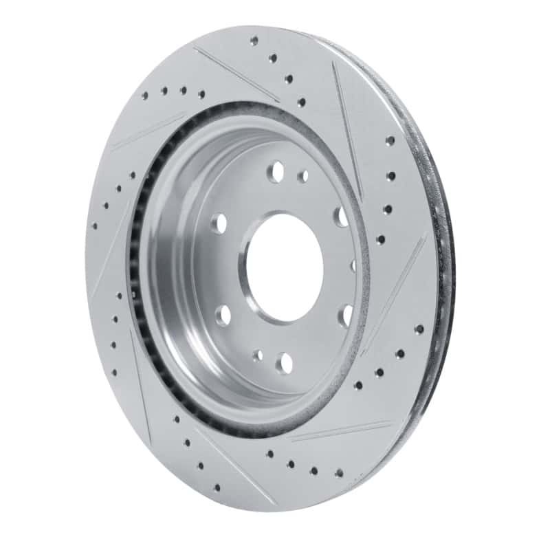 R1 Concepts — R1 23-25 Chevrolet Colorado Rear Left Drilled & Slotted Silver Brake Rotor - view 4