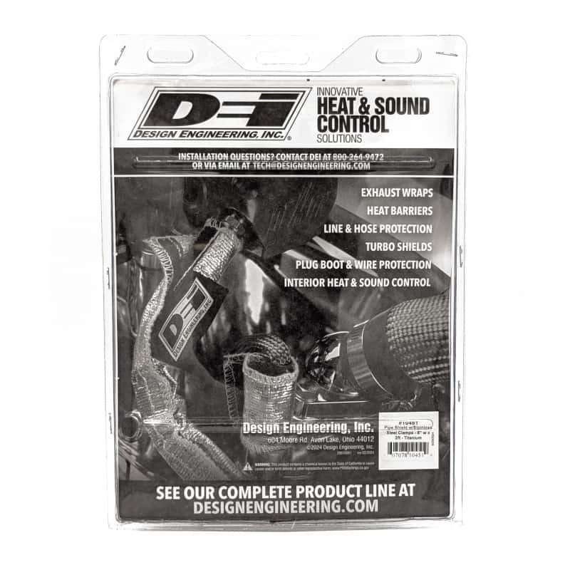 DEI — DEI Pipe Shield w/Stainless Steel Clamps - 6in x 24in - Titanium
Exhaust Heat Shield - view 5