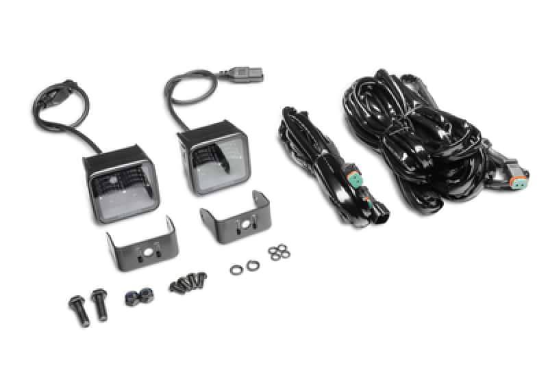 Go Rhino — Go Rhino Xplor Blackout Series Cube LED Flood Light Kit (Surface/Threaded Stud Mnt) 2x2 - Blk (Pair)
BLK-Two Flood Lights - view 7