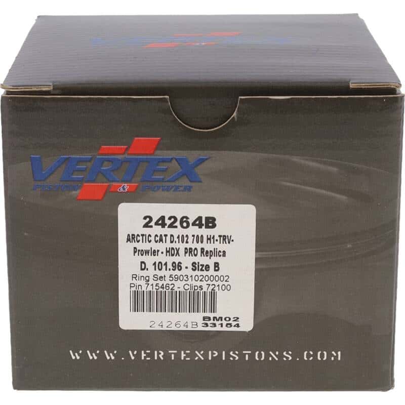 Vertex Pistons — Vertex Piston 08-11 Arctic Cat 700 H1 EFI 700cc Forged Replica Piston Kit - view 4