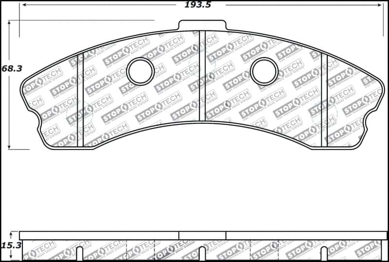 Stoptech — StopTech Performance 06-09 Chevrolet Corvette Z06 Front Brake Pads
Sport Brake Pad - view 2