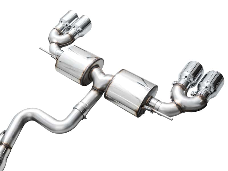AWE Tuning — AWE MK8 Volkswagen Golf R 3in Touring Edition Quad Exhaust - Chrome Silver Tips
Touring Catback - view 9