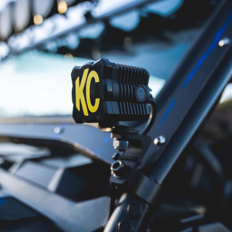 KC HiLiTES — KC HiLiTES FLEX ERA 1 Single Light Cover ONLY (Black/Yellow KC Logo) - view 10