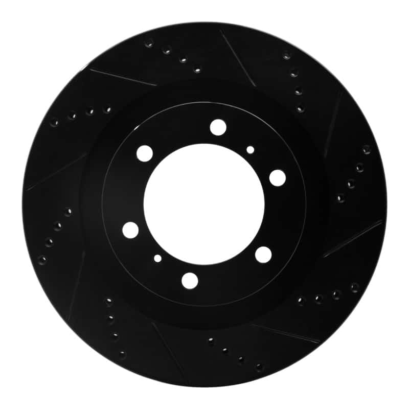 R1 Concepts — R1 10-24 Lexus GX460 Front Right Drilled & Slotted Black Brake Rotor
R1 Brake Rotor Drill - view 1