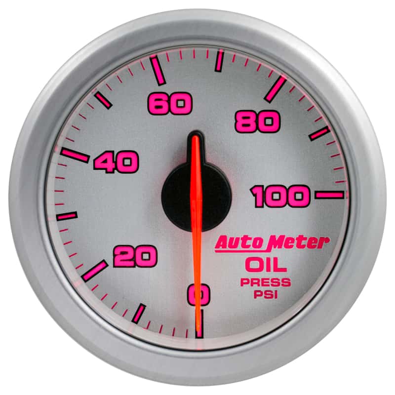 AutoMeter — Autometer Airdrive 2-1/6in Oil Pressure Gauge 0-100 PSI - Silver
GA 2" OILP ARDRV SLV - view 12