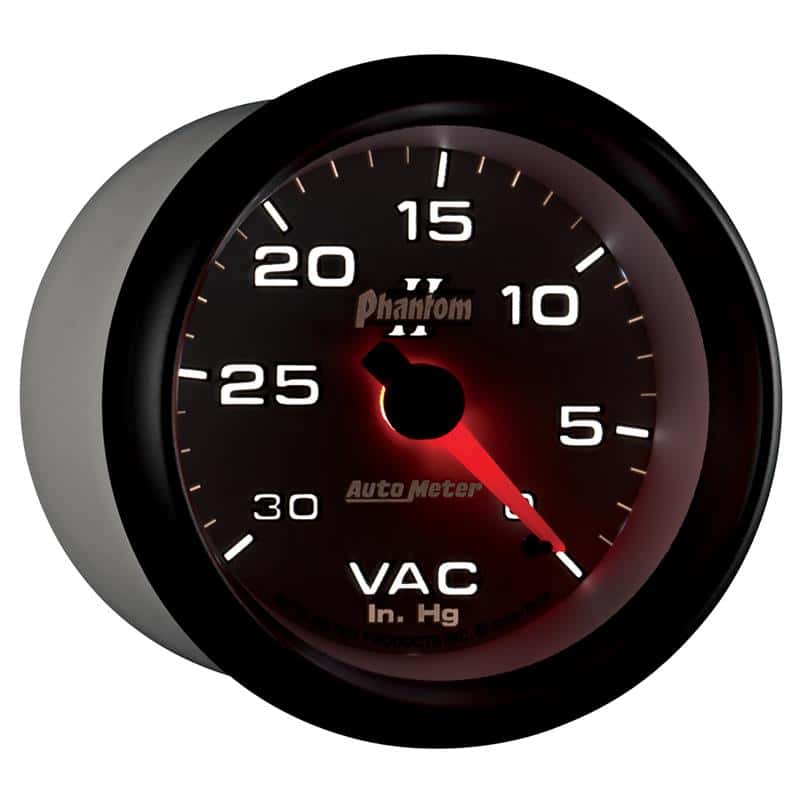 AutoMeter — AutoMeter Gauge Vacuum 2-5/8in. 30Inhg Mechanical Phantom II
2-5/8" VACUUM, 30 IN - view 6
