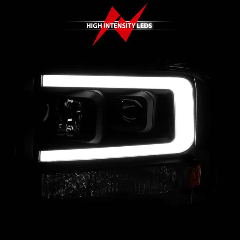 ANZO — ANZO 99-04 Ford F250/F350/F450/Excursion (excl 99) Projector Headlights - w/ Light Bar Black Housing
Head Light Set
HdLtSet - view 12
