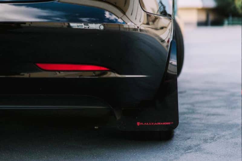 Rally Armor — Rally Armor 17-23 Tesla Model 3 Black UR Mud Flap w/White Logo
Mud Flap - view 5