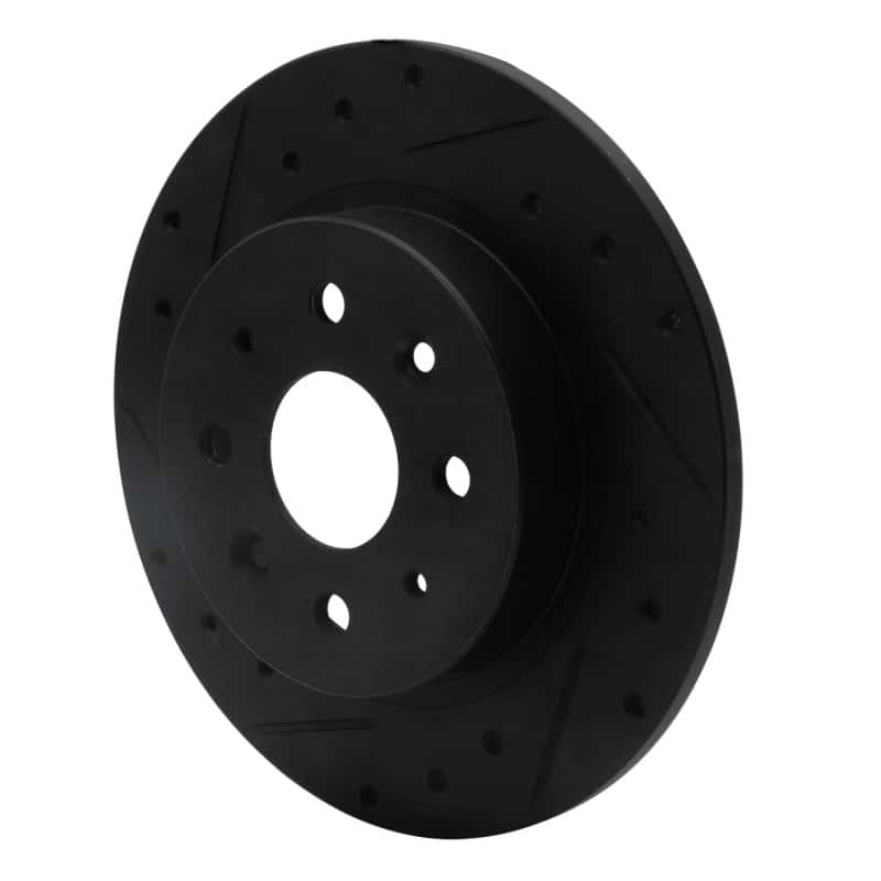 R1 Concepts — R1 98-03 Kia Sephia Rear Left Drilled & Slotted Black Brake Rotor
R1 Brake Rotor Drill - view 2