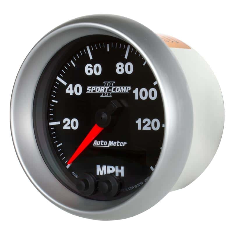 AutoMeter — Autometer Sport-Comp II 3-3/8in 0-140MPH In-Dash Electronic GPS Programmable Speedometer
3-3/8" SPEEDO, 140 M - view 3