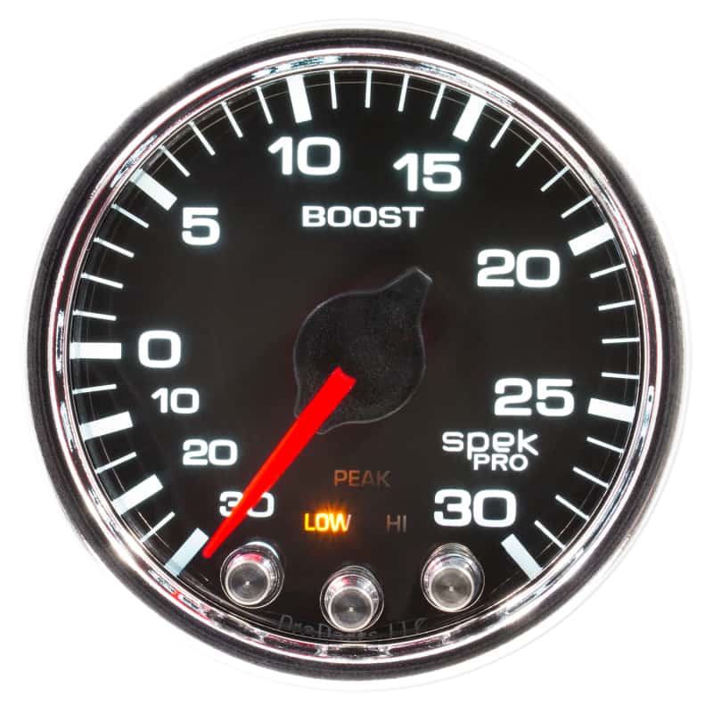 AutoMeter — Autometer Spek-Pro Gauge Vac/Boost 2 1/16in 30Inhg-30psi Stepper Motor W/Peak & Warn Black/Chrome
GA 2" BST 30 BCC SPK - view 4