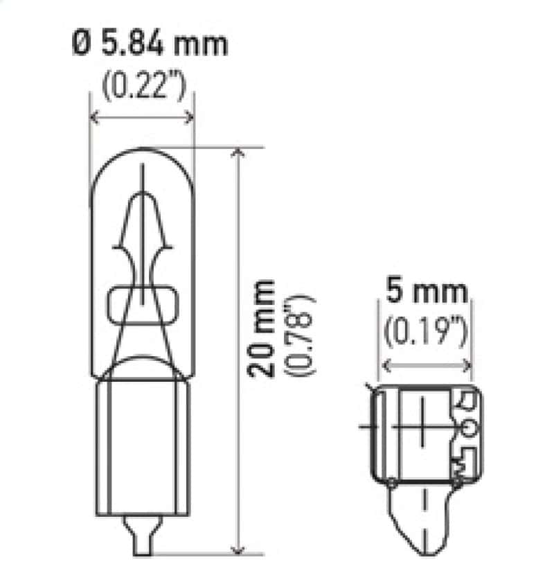 Hella — Hella Bulb 2723 12V 23W W2X46D T15
2723 Incan Bulb - view 6