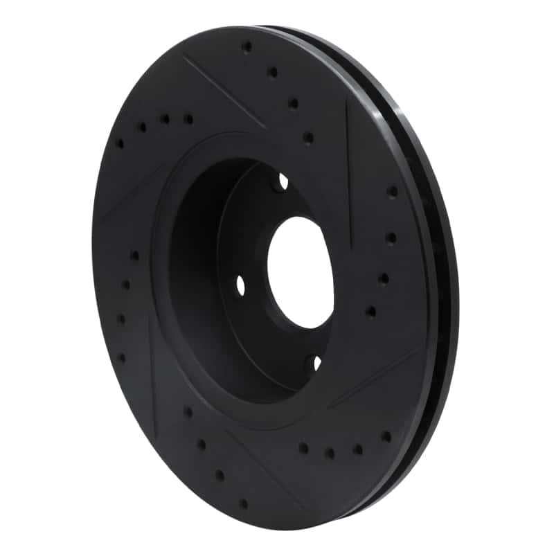 R1 Concepts — R1 98-04 Ford Contour Front Left Drilled & Slotted Black Brake Rotor
R1 Brake Rotor Drill - view 4