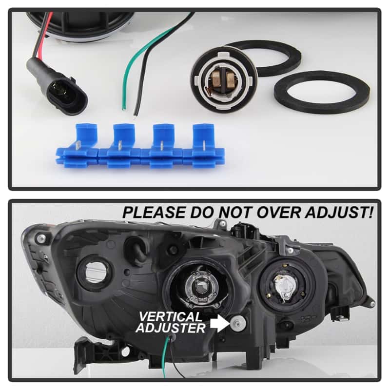 SPYDER — xTune 09-14 Acura TSX Projector Headlights - Light Bar DRL - Black (PRO-JH-ATSX09-LB-BK)
Head Light Set - view 6