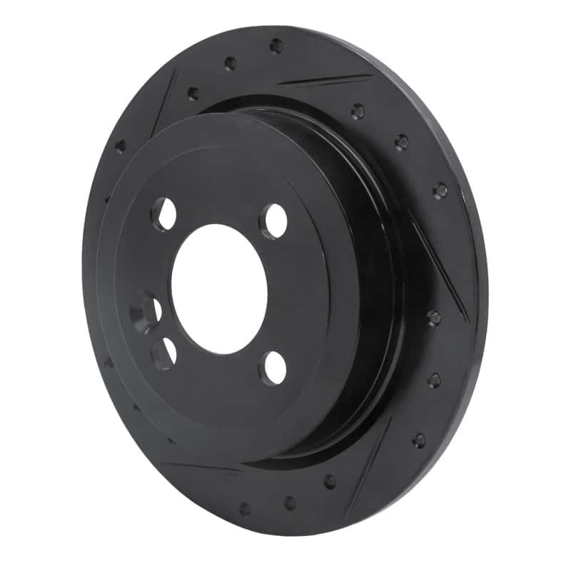 R1 Concepts — R1 02-15 Mini Cooper (Excl Clubman) Rear Left Drilled & Slotted Black Brake Rotor
R1 Brake Rotor Drill - view 2