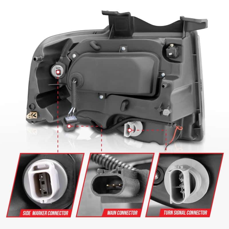 ANZO — ANZO 2007-2014 Ford Expedition Projector Headlights Chrome
Head Light Set
HdLtSet - view 6