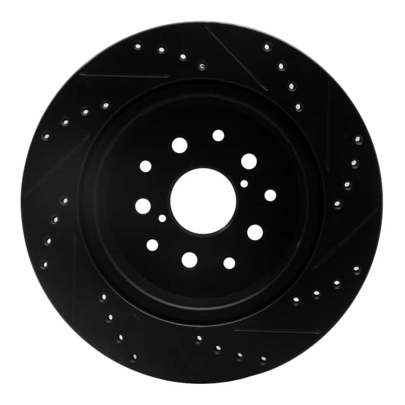 R1 Concepts — R1 93-98 Toyota Supra Rear Left Drilled & Slotted Black Brake Rotor
R1 Brake Rotor Drill - view 5