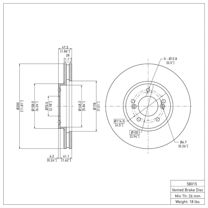 DFC — DFC 99-04 Acura RL Front Brake Rotor
DFC Brake Rotor - view 6