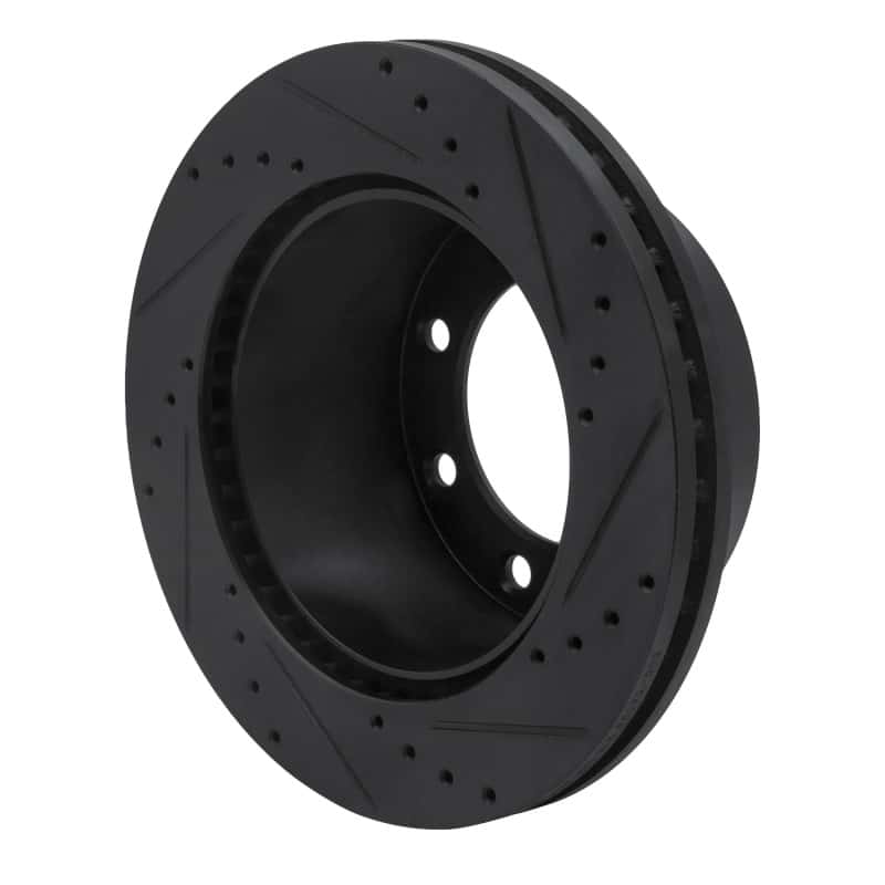 R1 Concepts — R1 05-12 Ford F-250 4WD (Super Duty) Rear Left Drilled & Slotted Black Brake Rotor
R1 Brake Rotor Drill - view 4