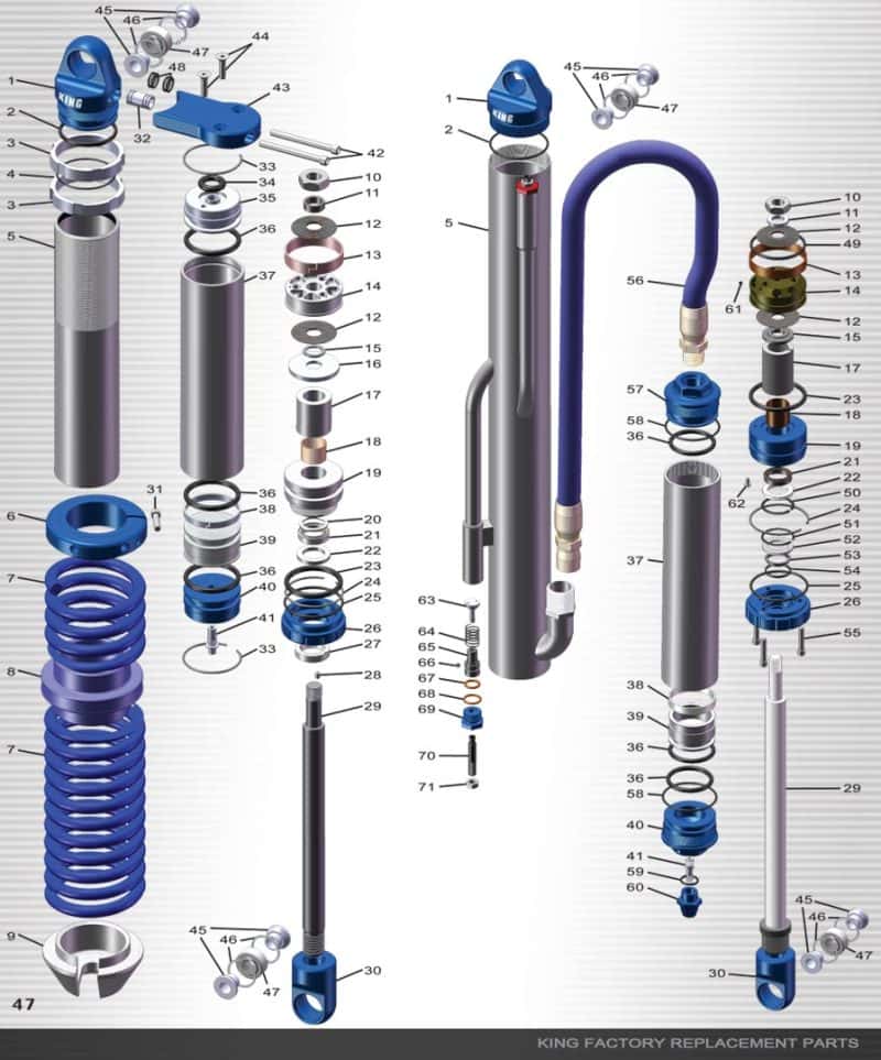 King Shocks — King Shocks Smooth Res Assembly 2.5 PR 12.75in Long 2.5in OD Snap Ring Groove Both Ends - view 2