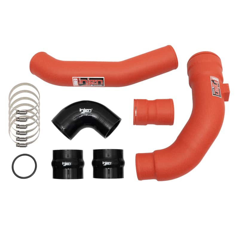 Injen — Injen 17-22 Ford F250/F/350/F-450/F-550 V8-6.7L Turbo Diesel Wrinkle Red Intercooler Piping Kit - view 2