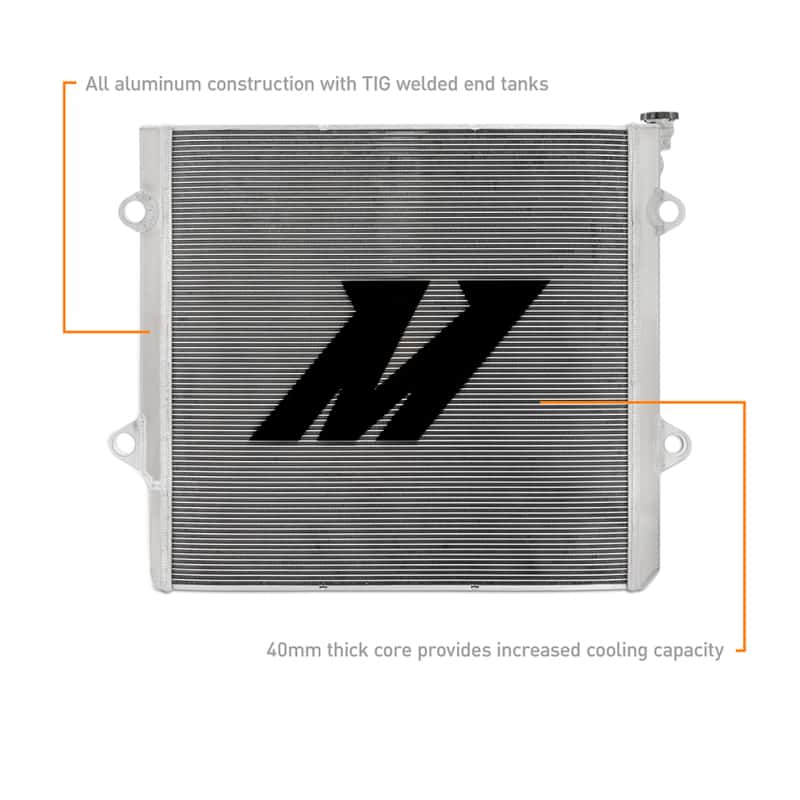 Mishimoto — Mishimoto 10-23 Lexus GX460 4.6L Performance Aluminum Radiator
Aluminum Radiator - view 4