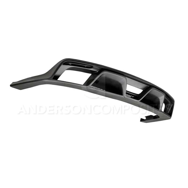 Anderson Composites — Anderson Composites 15-16 Ford Mustang R-Style Rear Valance (for Quad Tip Exhaust) - view 1