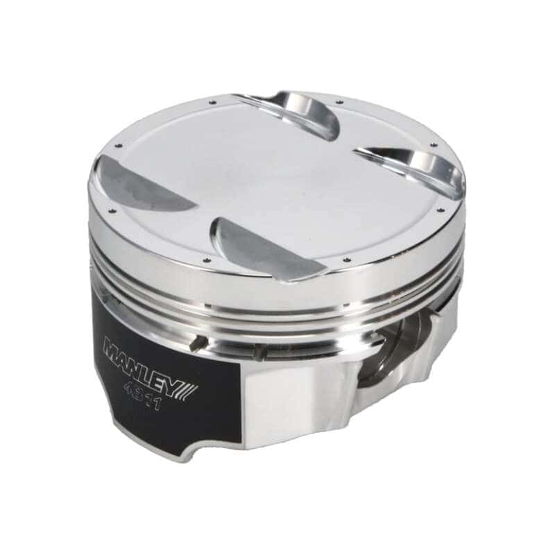 Manley Performance — Manley Mitsubishi 4B11 86.5mm Bore 10.0:1 CR -3.5cc Dish Turbo Tuff Piston Set w/ Rings
Piston Set - view 4