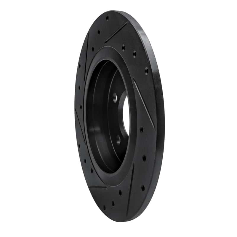 R1 Concepts — R1 14-20 Infiniti QX30 Rear Right Drilled & Slotted Black Brake Rotor
R1 Brake Rotor Drill - view 4