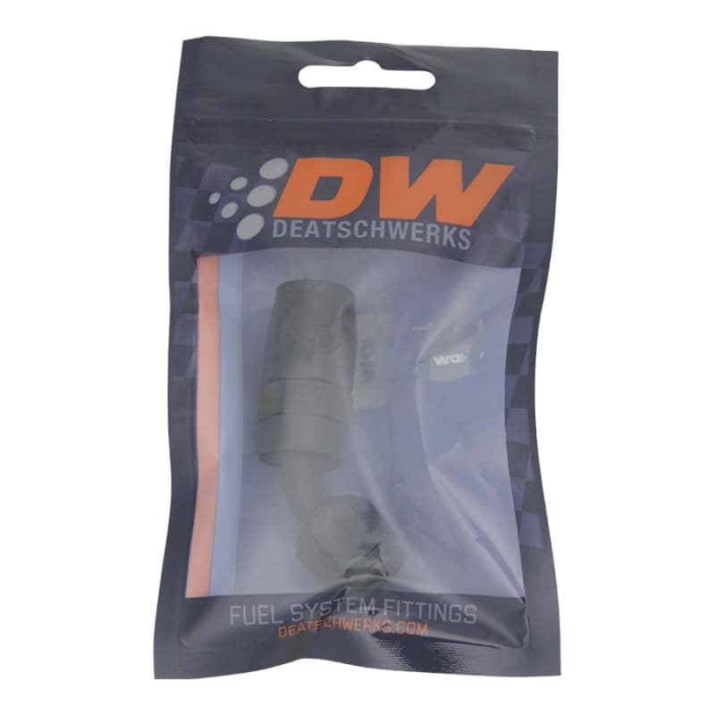 DeatschWerks — DeatschWerks 6AN Female Swivel 45-Degree Hose End CPE - Anodized Matte Black
Lines & Fittings - view 2